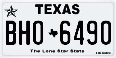 TX license plate BHO6490
