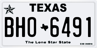 TX license plate BHO6491
