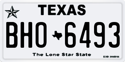 TX license plate BHO6493
