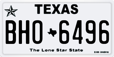 TX license plate BHO6496