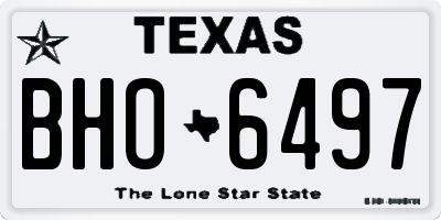 TX license plate BHO6497