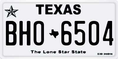 TX license plate BHO6504