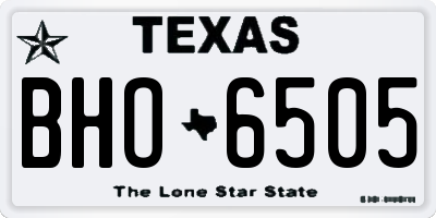 TX license plate BHO6505