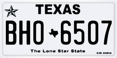 TX license plate BHO6507
