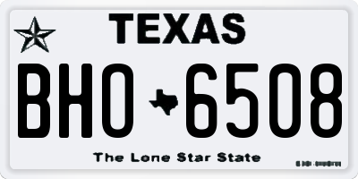 TX license plate BHO6508
