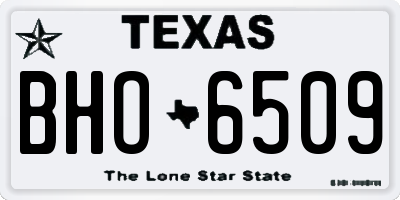 TX license plate BHO6509