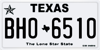 TX license plate BHO6510