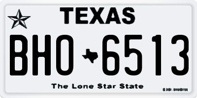 TX license plate BHO6513