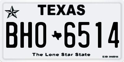 TX license plate BHO6514
