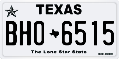 TX license plate BHO6515