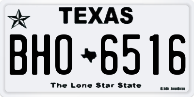 TX license plate BHO6516