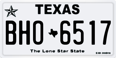 TX license plate BHO6517
