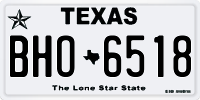 TX license plate BHO6518