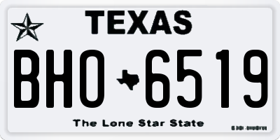 TX license plate BHO6519