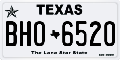 TX license plate BHO6520