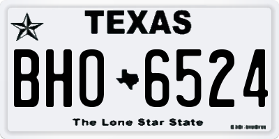 TX license plate BHO6524