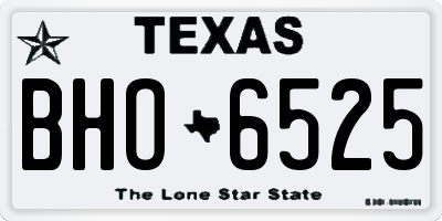 TX license plate BHO6525