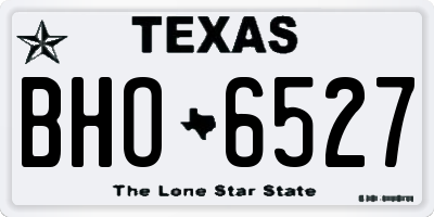 TX license plate BHO6527