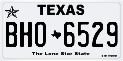 TX license plate BHO6529
