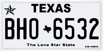 TX license plate BHO6532