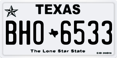 TX license plate BHO6533