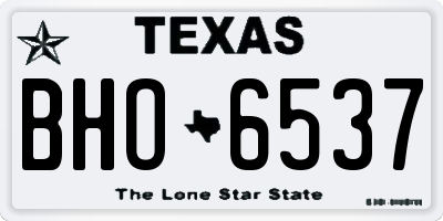 TX license plate BHO6537