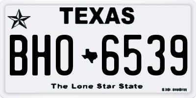 TX license plate BHO6539
