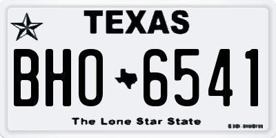 TX license plate BHO6541