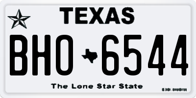 TX license plate BHO6544