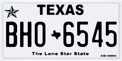 TX license plate BHO6545