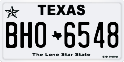 TX license plate BHO6548