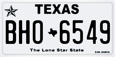 TX license plate BHO6549