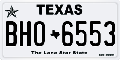TX license plate BHO6553