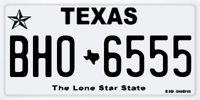 TX license plate BHO6555
