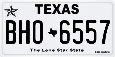 TX license plate BHO6557