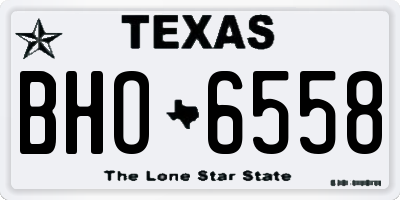 TX license plate BHO6558
