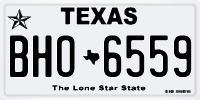 TX license plate BHO6559