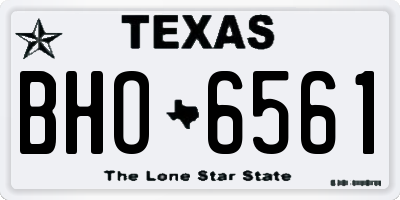 TX license plate BHO6561