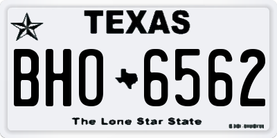 TX license plate BHO6562