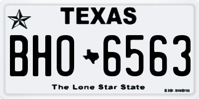 TX license plate BHO6563