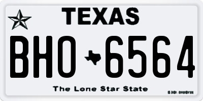 TX license plate BHO6564