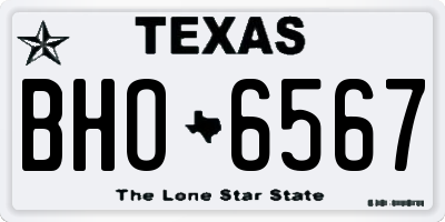 TX license plate BHO6567