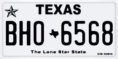 TX license plate BHO6568