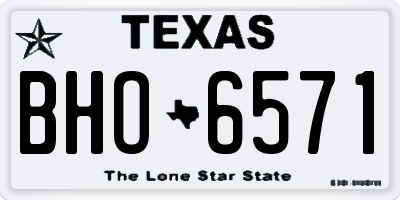 TX license plate BHO6571