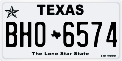 TX license plate BHO6574