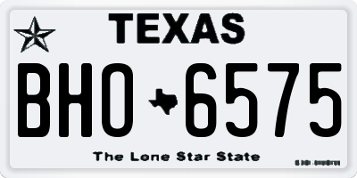 TX license plate BHO6575