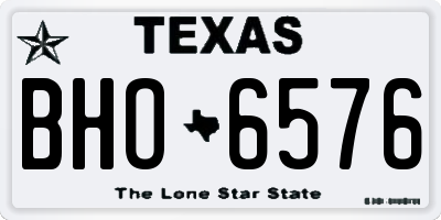 TX license plate BHO6576
