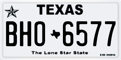 TX license plate BHO6577