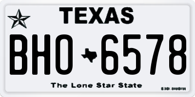TX license plate BHO6578