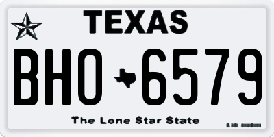 TX license plate BHO6579